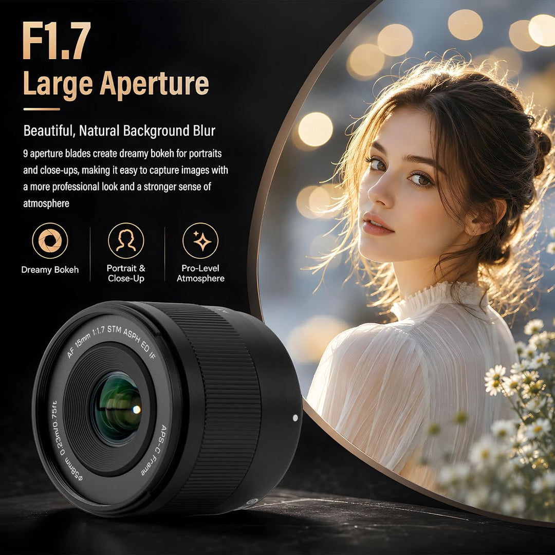 VILTROX 15mm F1.7 XF Mount Objektiv für Fuji XF Mount Kameras Objektive APS-C STM Autofokus Lenses W