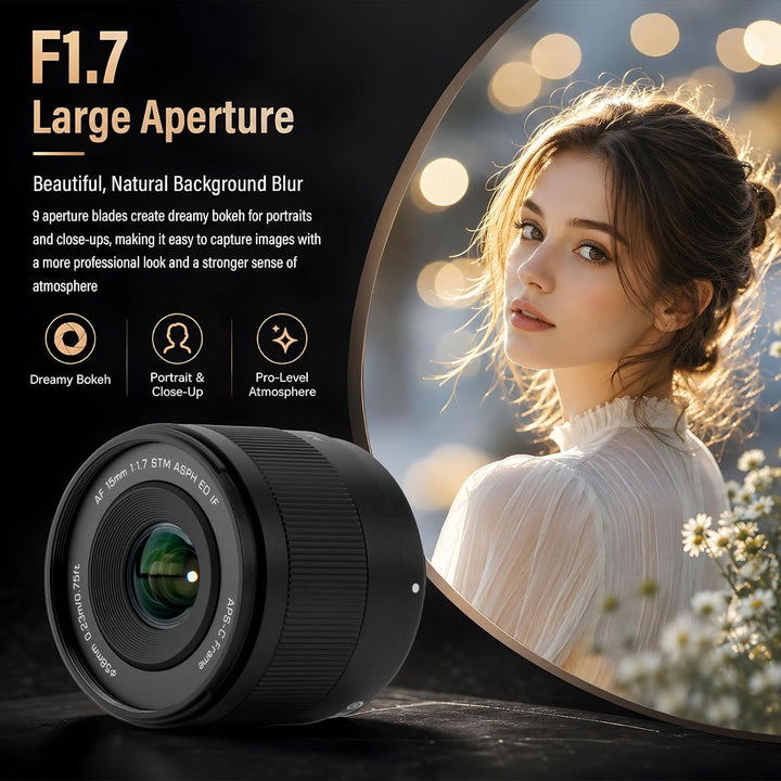 VILTROX 15mm F1.7 XF Mount Objektiv für Fuji XF Mount Kameras Objektive APS-C STM Autofokus Lenses W