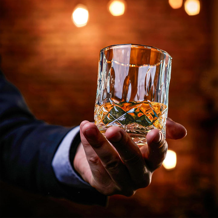 Whisiskey - Whisky Gläser Set - Whiskey Zubehör Set - 8 Whisky Steine - Whiskygläser - Geschenke für