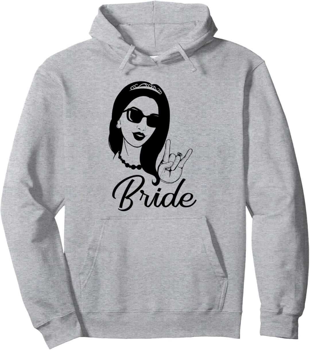 Frauen Metal Bride Shirt Metal Braut Rocker Hochzeit Pullover Hoodie