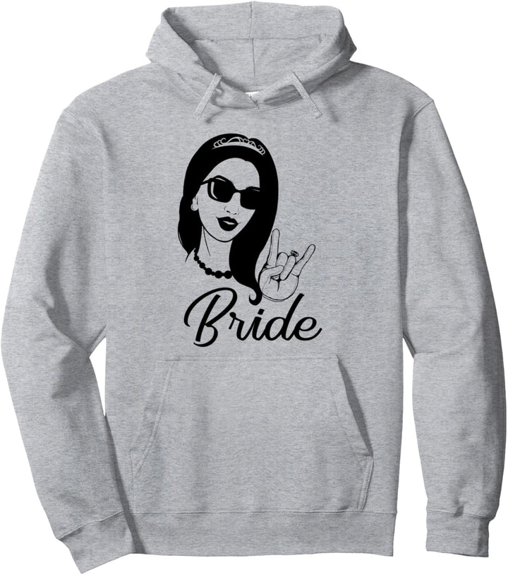 Frauen Metal Bride Shirt Metal Braut Rocker Hochzeit Pullover Hoodie
