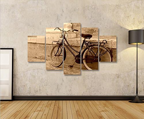 islandburner Bild Bilder auf Leinwand Hollandrad Sepia Retro Altes Fahrrad MF XXL Poster Leinwandbil