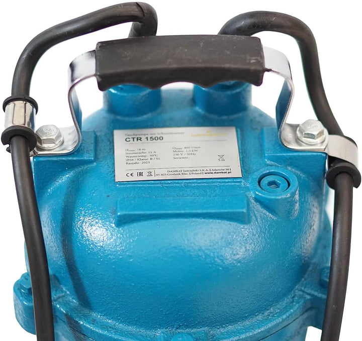 1500W WEISBACH PROFESSIONAL CTR Leistungsstarke Tauchpumpe Fäkalienpumpe Schmutzwasserpumpe mit Zerk