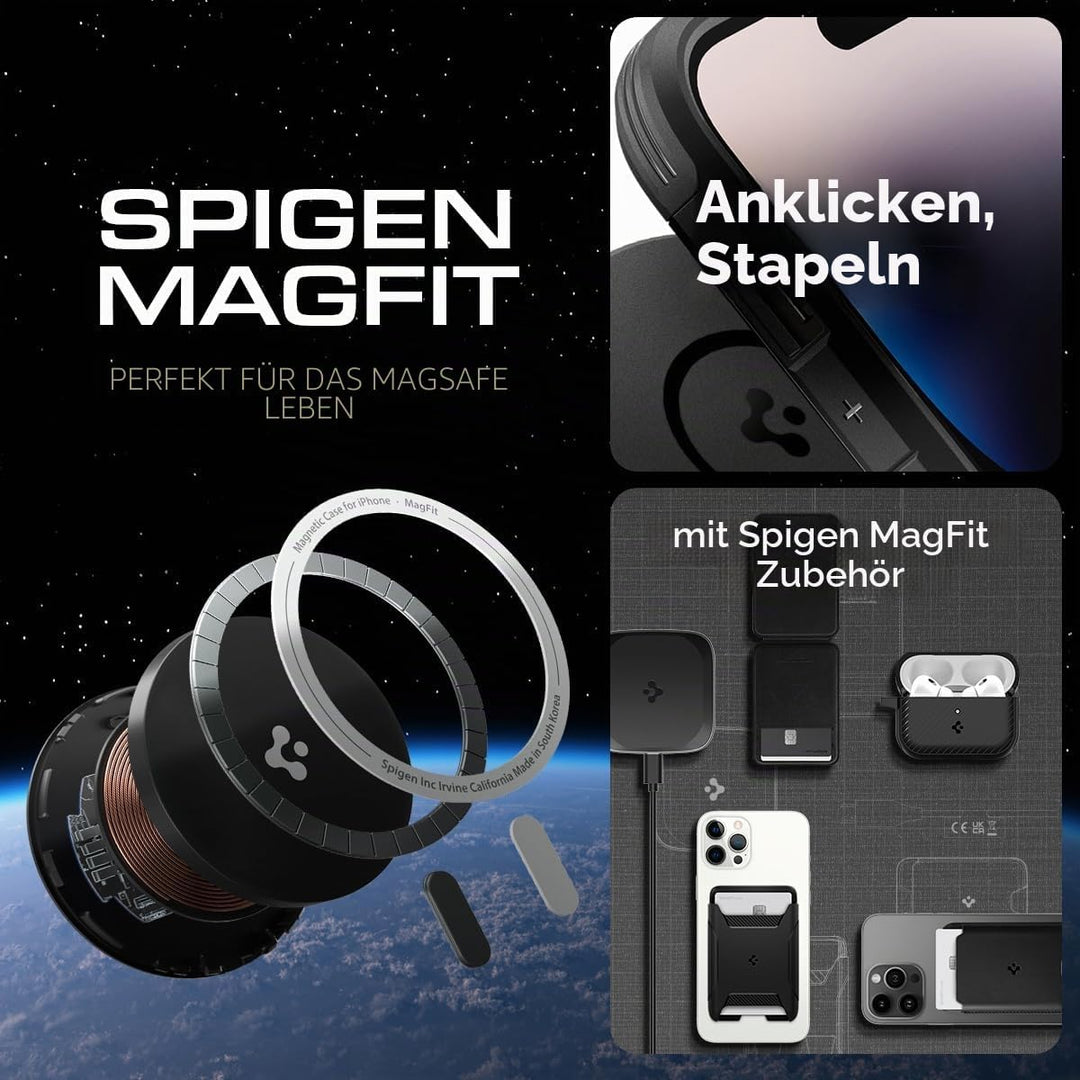 Spigen Tough Armor MagFit Hülle für iPhone 14 Pro Max -Schwarz, Schwarz