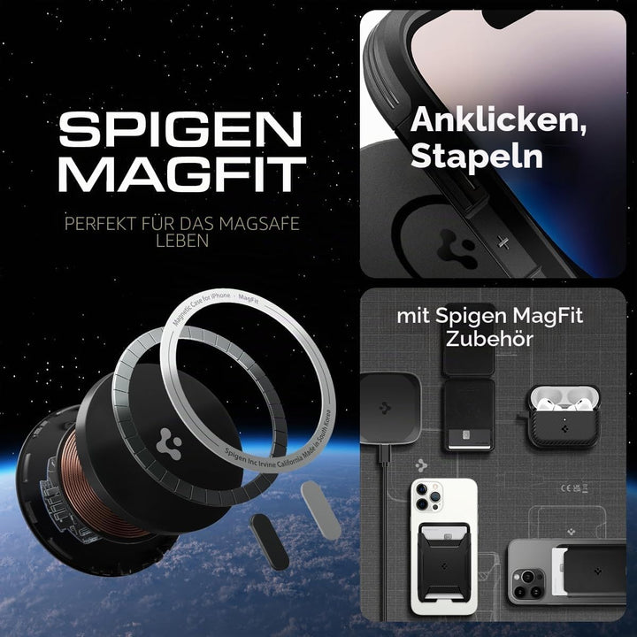 Spigen Tough Armor MagFit Hülle für iPhone 14 Pro Max -Schwarz, Schwarz