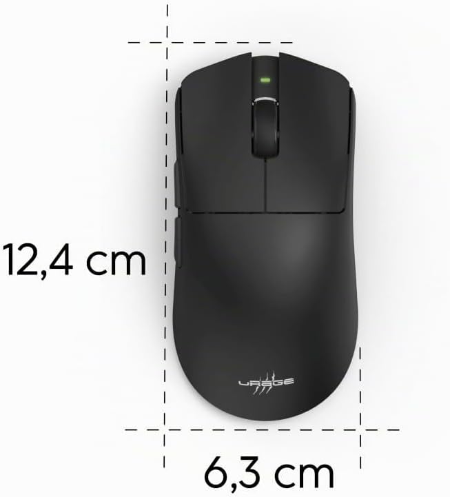 uRage Gaming-Maus „Reaper 820 Wireless“, 57g, 8.000 Hz, 26.000 DPI | Leicht, schwarz, Polling Rate,