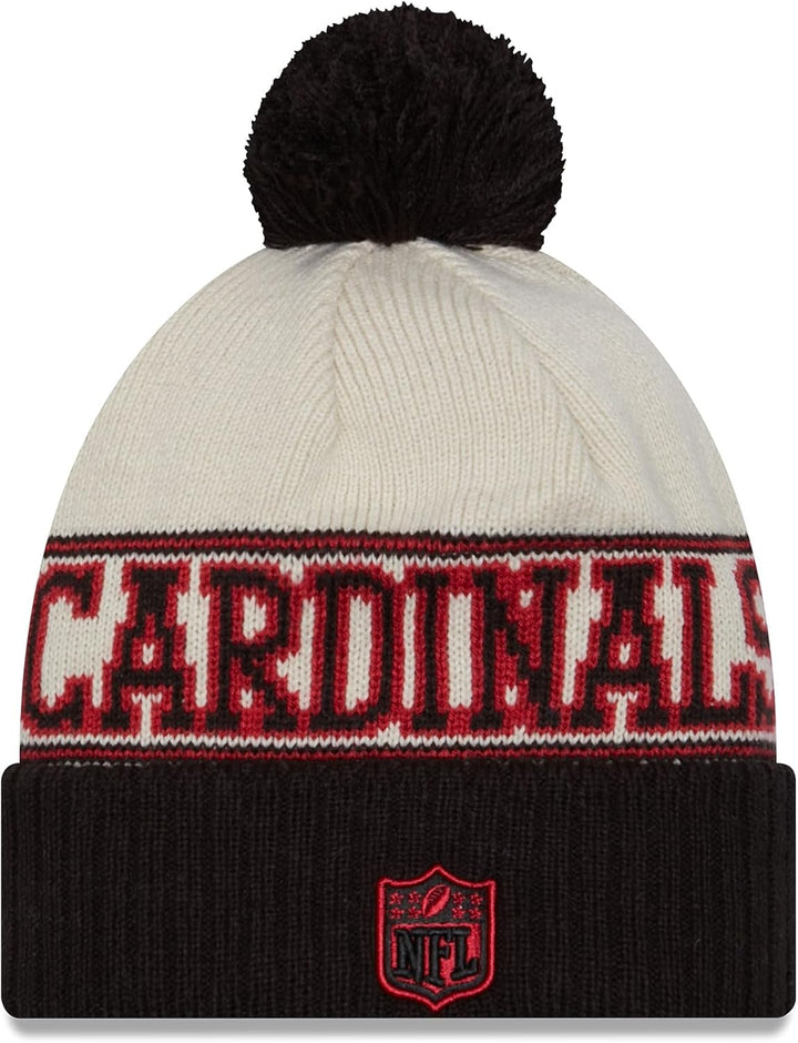 New Era NFL Sideline Historic Mütze American Football 2023/2024 Beanie Wintermütze mit Bommel One Si