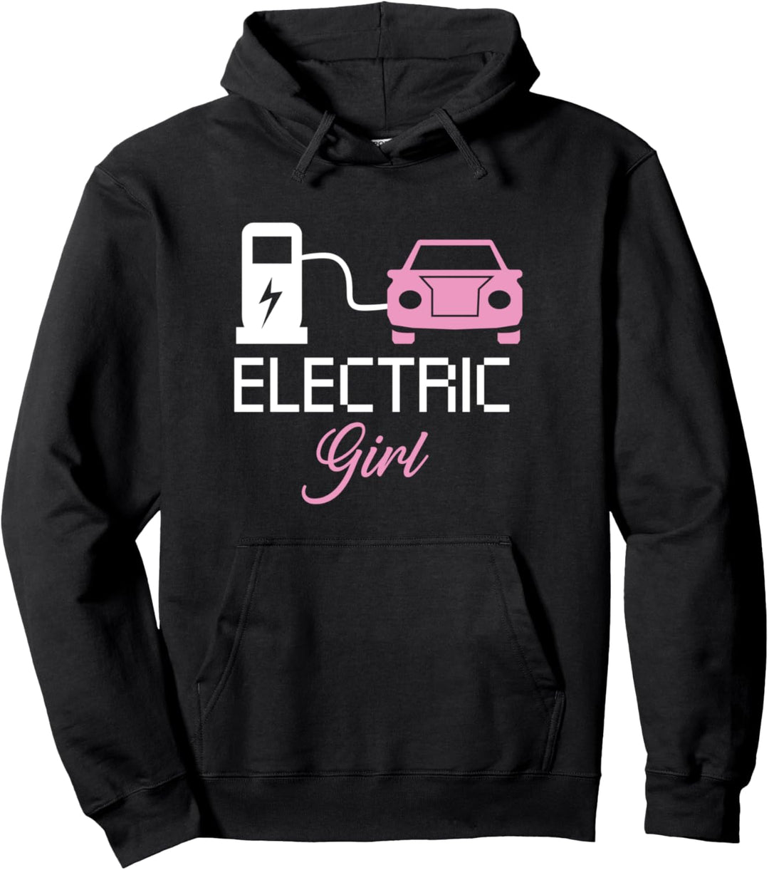 Elektroauto Fahrerin E-Auto - Electric Girl Akku Elektrisch Pullover Hoodie