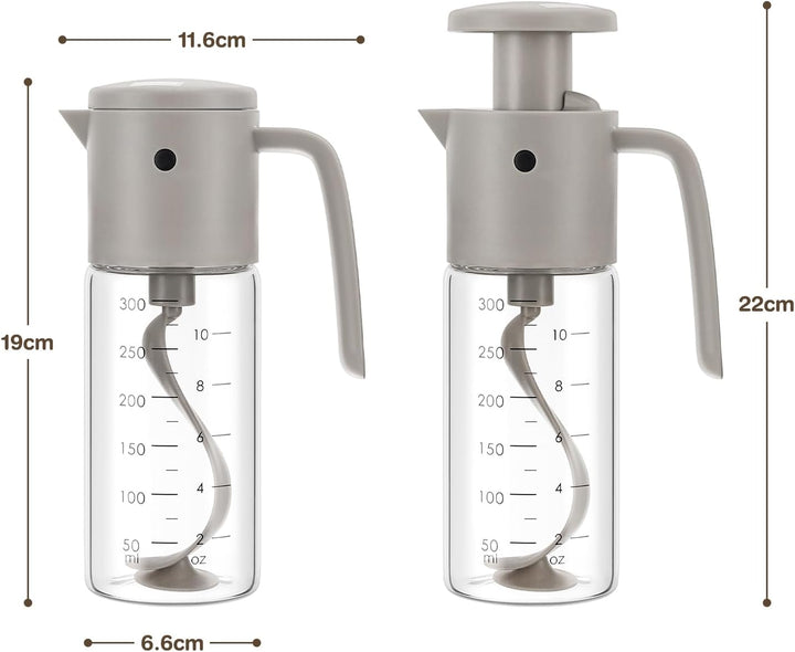 Vucchini Salatdressing Mixer Grau, Vogelartiger Sossenmischer, Einstellbare Durchflussrate, Spülmasc