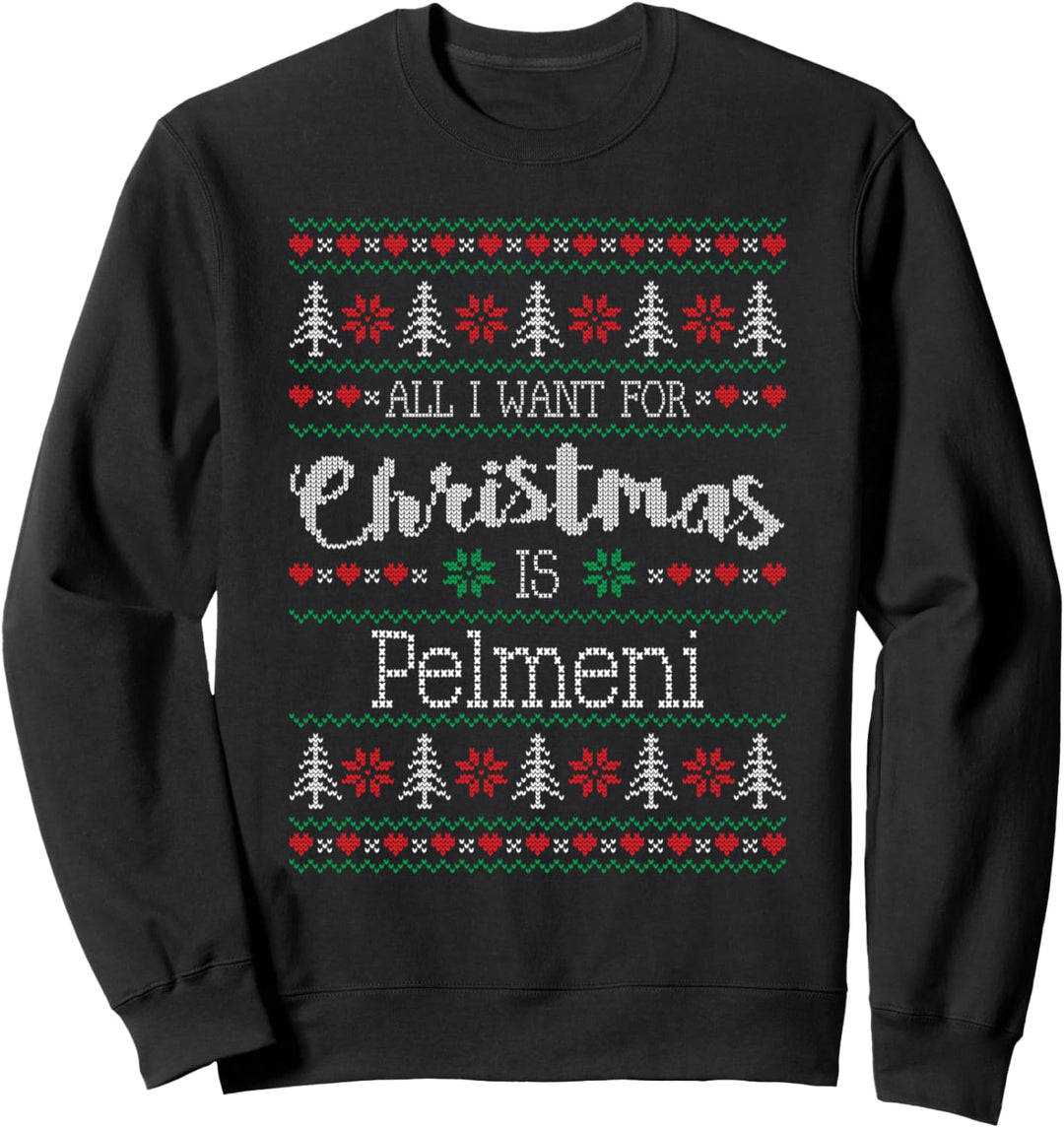 Ugly Christmas Sweater Russland Russia Weihnachten Pelmeni Sweatshirt