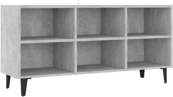 vidaXL TV Schrank mit Metallbeinen 6 Fächern Lowboard TV Möbel Tisch Board Sideboard Fernsehtisch Fe