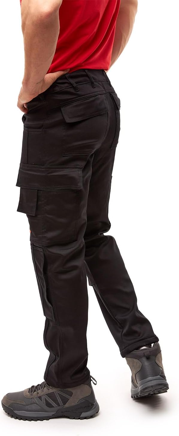 strongAnt Cargo Hose Herren Thermo Power Stretch Arbeitshose Outdoorhose mit Fleece gefüttert Winter