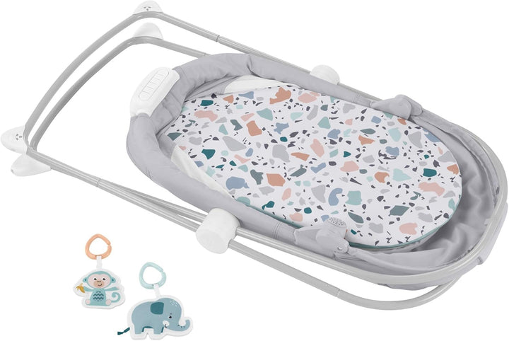 Fisher-Price GWD36 - Zusammenklappbares Beistellbettchen – tragbares Babybettchen mit Licht für Neug