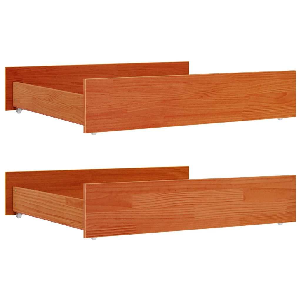 vidaXL Bettschubladen 2 Stk., Bettschublade mit Rollen, Schublade für Bett, Bettkasten Bettschubkast