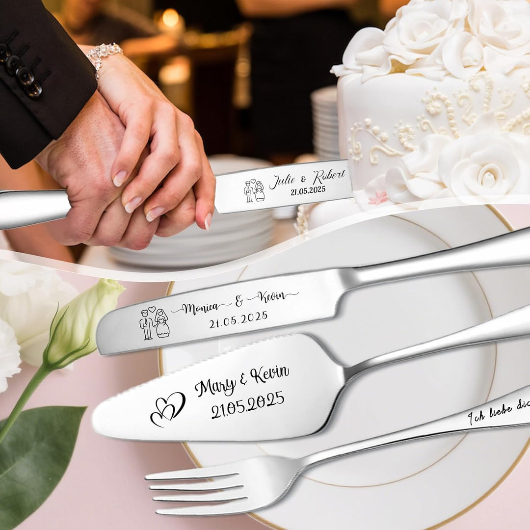 FKF Personalisiert Tortenheber Personalisierts Tortenmesser Gravur Name und Text Tortenschaufel Hoch
