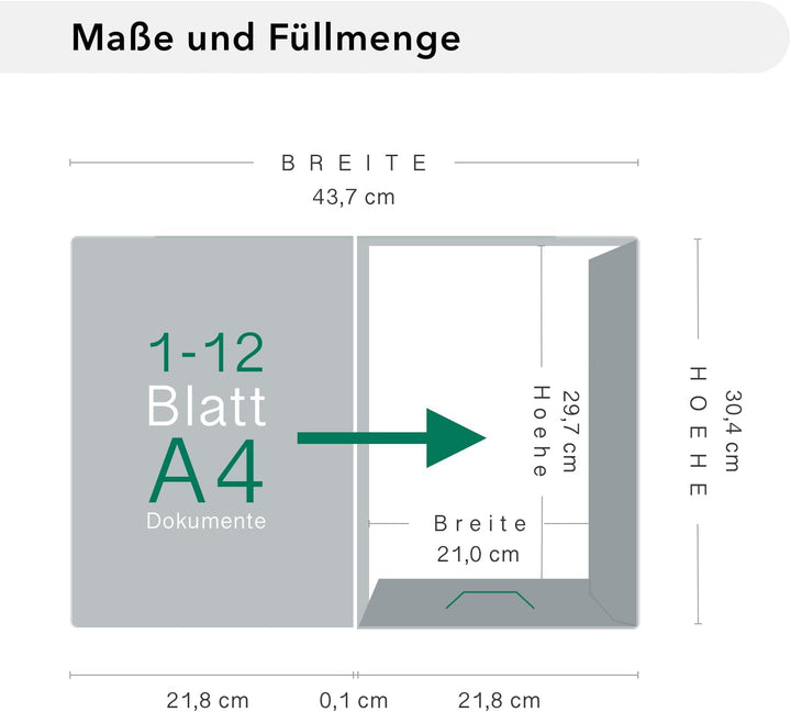 Präsentationsmappe A4 in Rubinrot 20 Stück (wählbar) - erhältlich in 7 Farben - direkt vom Herstelle