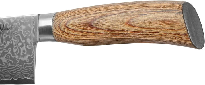 Wakoli EDIB Pro Damast Chefmesser mit Gravur – Personalisiertes Messer, 20cm Klinge aus 67 Lagen Dam