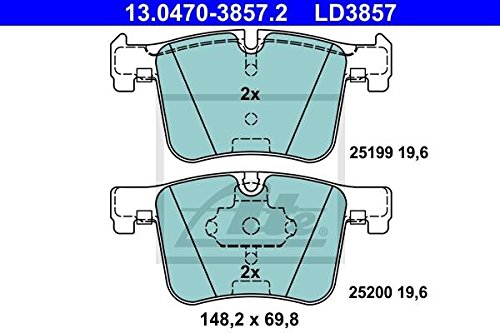 ATE 13.0470-3857.2 Bremsbelagsatz, Scheibenbremse