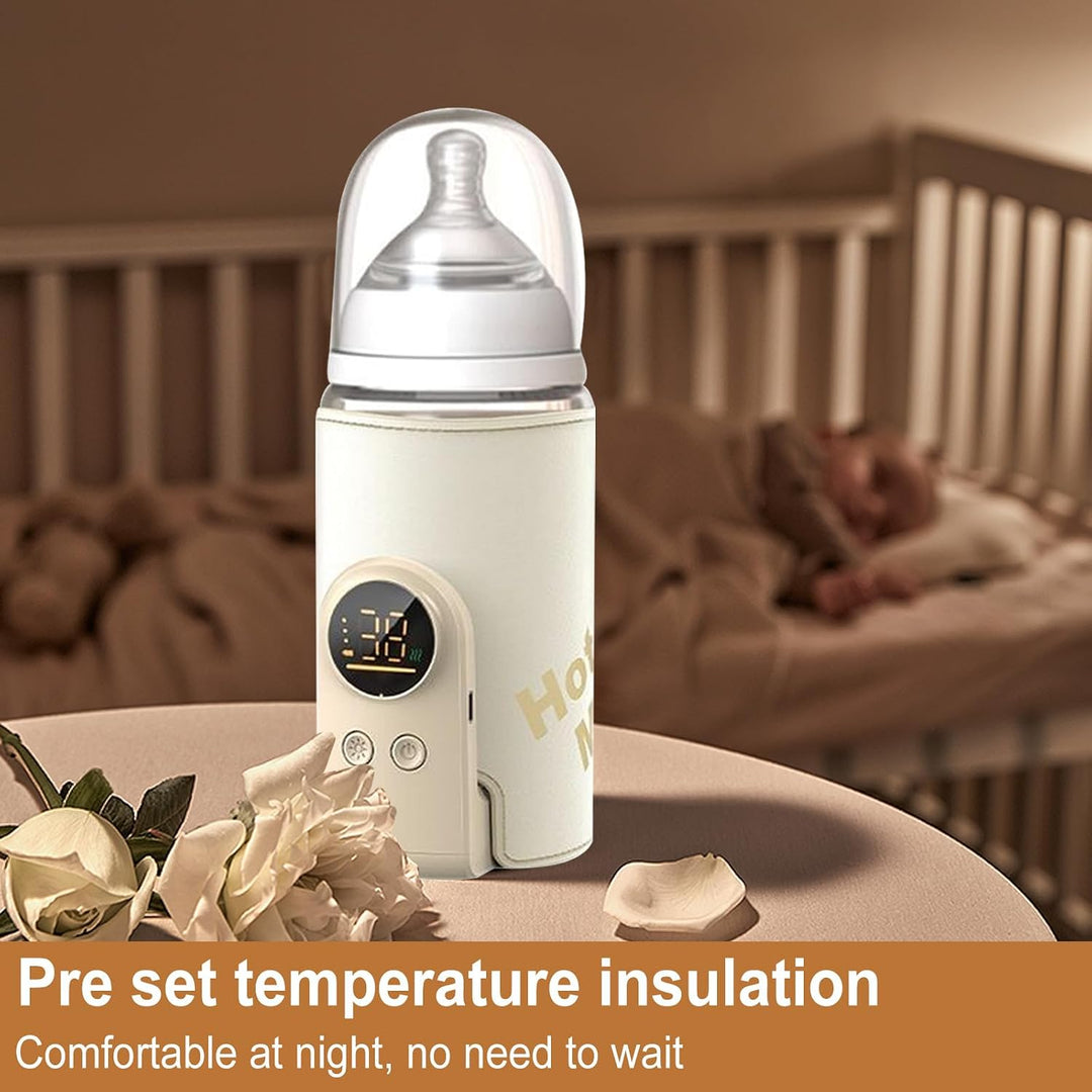 Flaschenwärmer Baby Unterwegs, 6 Einstellbare Temperaturstufen (38-50°C) (ohne Flasche) | Tragbarer