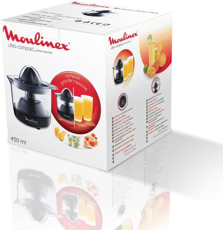 Moulinex PC1208 Elektrischer Entsafter Ultra Compact | 450ml Volumen | Orangenpresse & Zitruspresse
