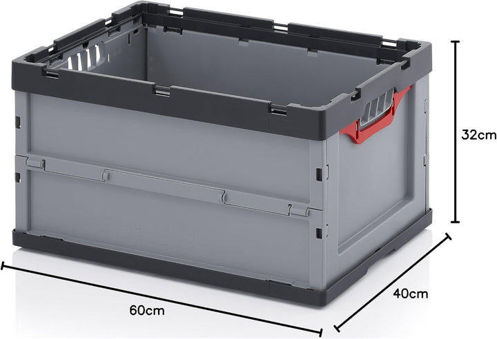 5x Profi-Faltbox 60 x 40 x 32 - Set mit 5 grossen Klappboxen Euroboxen klappbar 60x40x32