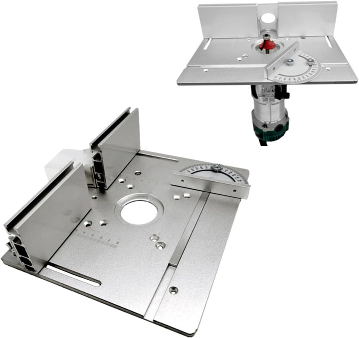 Router Tischeinsatzplatte 2 in 1 Holzbearbeitungsbank Flip Board Aluminiumlegierungskonstruktion Prä