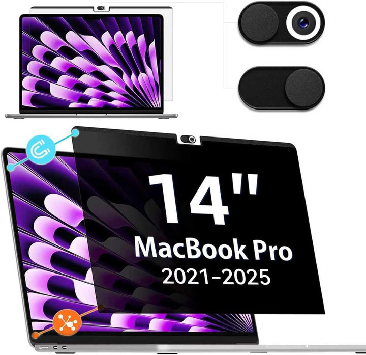 Magnetischer Blickschutzfilter MacBook Pro 14 Zoll 2021-2023 (M1-M2, A2442/A2779), Abnehmbar Anti Gl