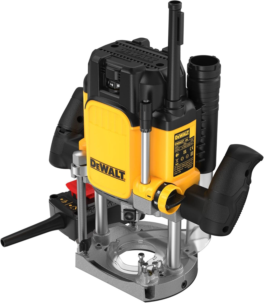 Dewalt 2.300 Watt Oberfräse DWE627KT (Leerlaufdrehzahl 9.000-22.000 min-1, Fräskorbhub 80 mm, max. F