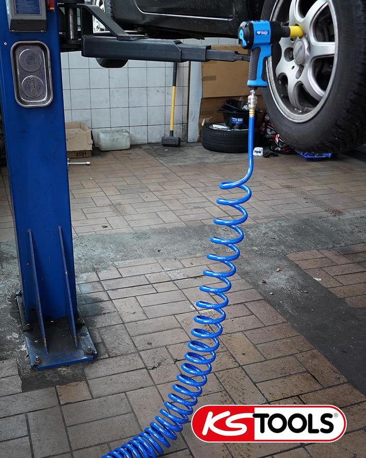 BRILLIANT TOOLS BT160035 Druckluft-Spiralschlauch Ø 10 mm, 10 meter [Powered by KS TOOLS], Ø 10 mm