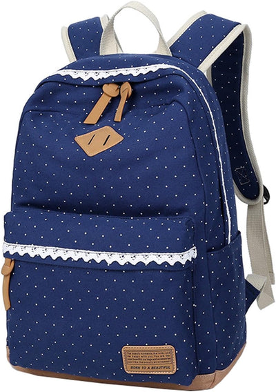 Fashion Mädchen Schulrucksack Damen Canvas Rucksack Teenager Baumwollstoff Schultasche Outdoor Freiz
