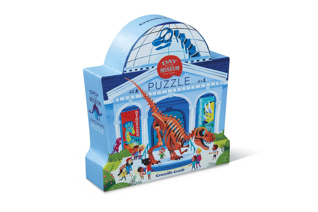 Bertoy 384063-1 Day at Museum Dinosaur -Piece Bodenpuzzle, Blau/Grün/Orange/Rot/Rosa, 18" x 24 " Din