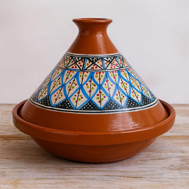 Tajine Terracotta-Topf Ethnischer Teller Marokkanisch Tunesisch XL 32 cm 2910201102