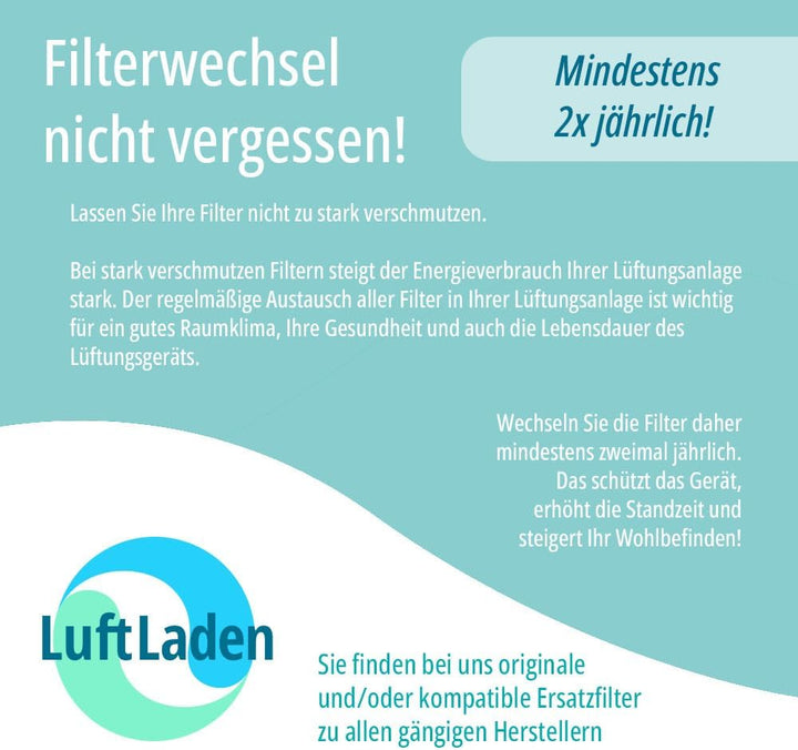 LuftLaden | Zehnder kompatibles Filterset ComfoAir 350 und 550 F7/G4, passend für Zehnder ComfoAir 3