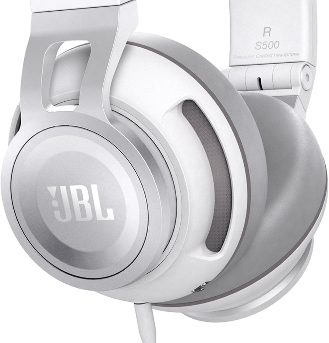 JBL Synchros S500 Over-Ear Kopfhörer mit Apple/Universal Fernbedienung und Mikrofon - Weiss, Weiss