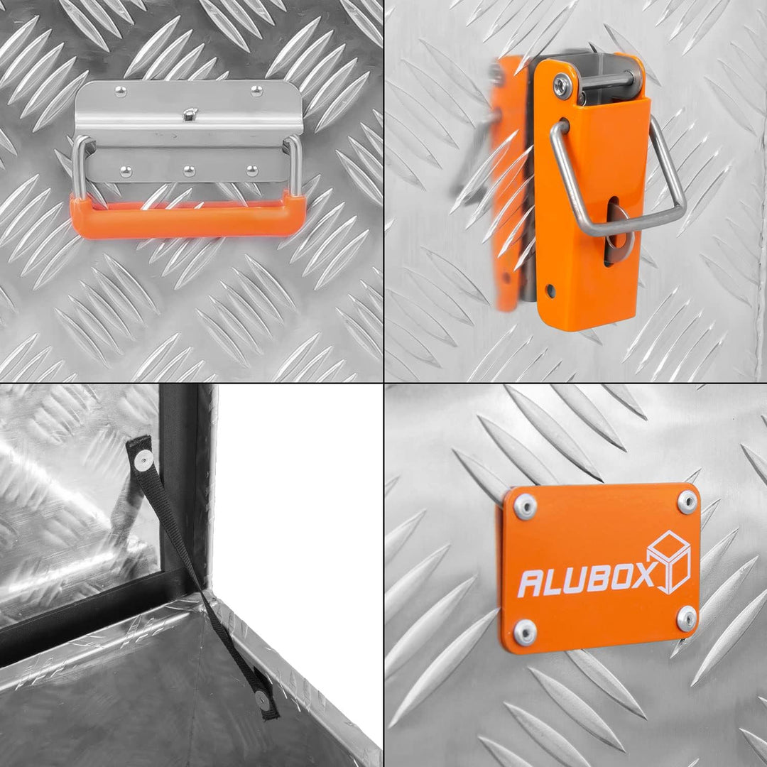 alubox Werkzeugkiste Riffelblech ABX-RL45 Aluminium 1,5mm Werkzeugkiste leicht und robust 45 Liter 0