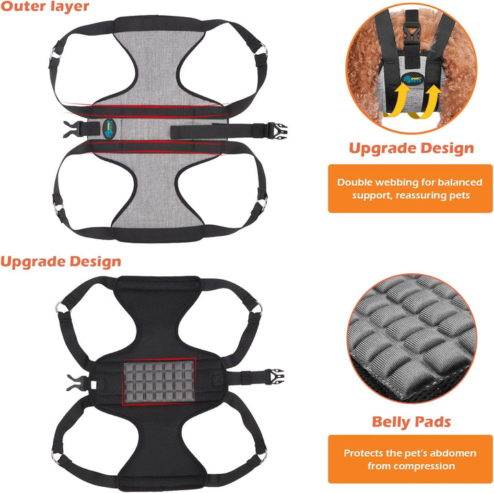 Ownpets Hundepflege Hängematte, Hängematten Geschirr mit 4 Haken, für Baden Waschen Pflegen und Nage