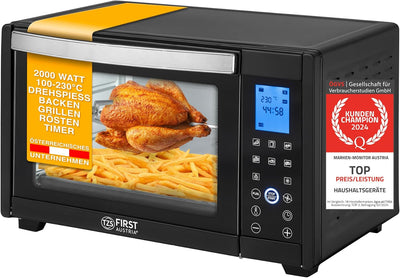 TZS First Austria Minibackofen, 30L, 1600 Watt, Digitalanzeige, kompakter Elektroofen für den Tischg
