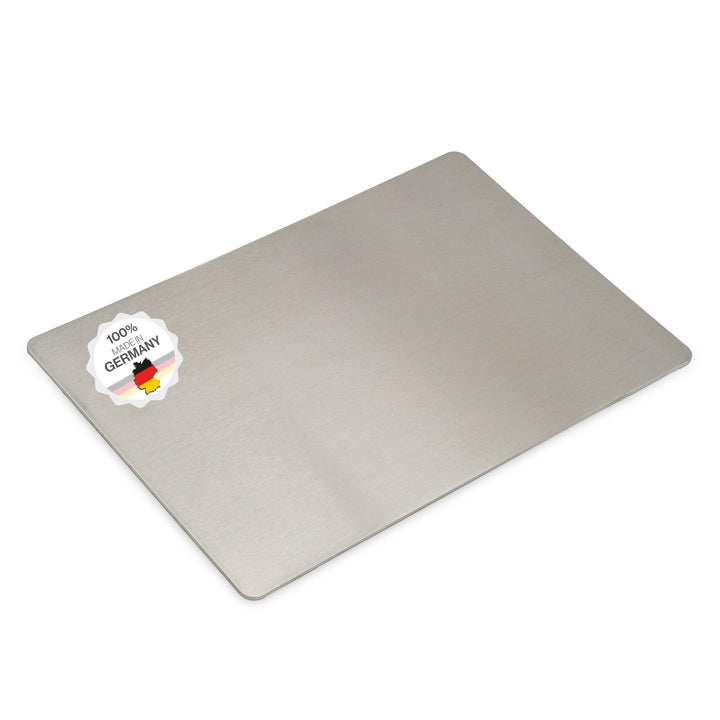 Edelstahl Schneidebrett - Für Fleisch, Fisch & Gemüse - Hygienisches Schneidbrett Metall - Stahl Bre