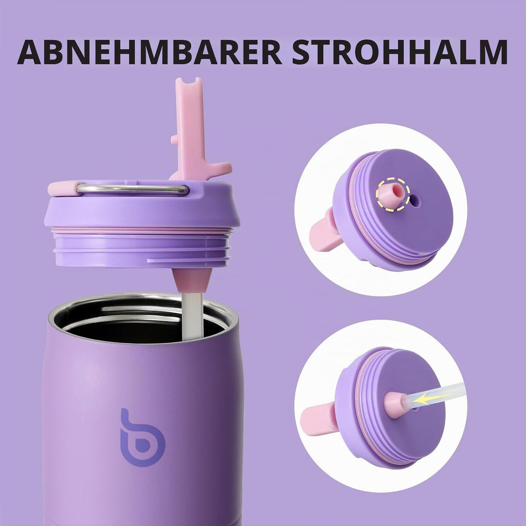 bottlebottle BOTTLE BOTTLE Isolierte Wasserflasche Edelstahl 32oz(946ml) mit Strohhalm Griff für Spo
