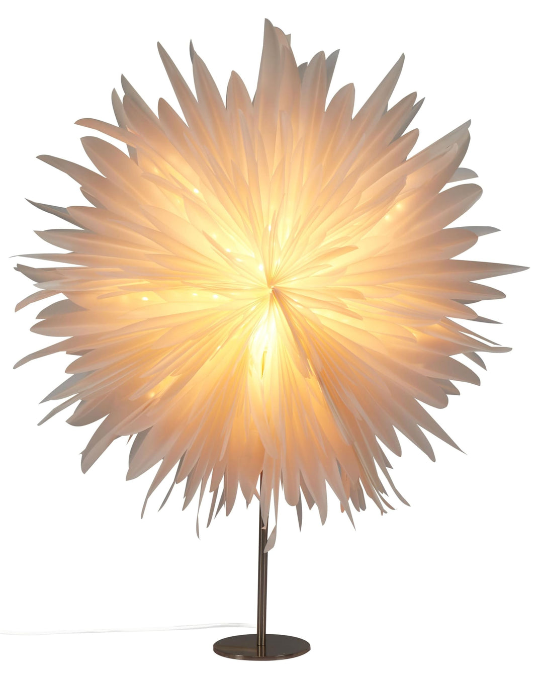 Beliani Dekorative Lampe Schneeflocke Stern Handgemachtes Papier und Eisen Weihnachtsdeko Weiss Sato
