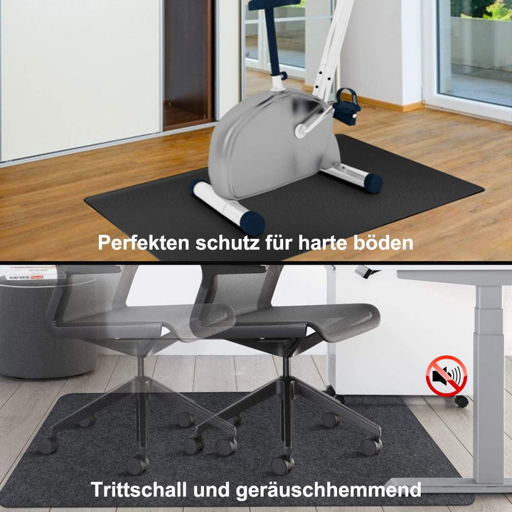 Bodenschutzmatte | Bürostuhl Unterlage | 90 x 120 cm | Hartboden | Verbesserte Version - Mehrzweck-S