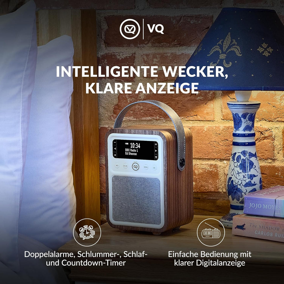 VQ VQ-MONTY-WT Monty Radio w/Bluetooth Wahlnuss