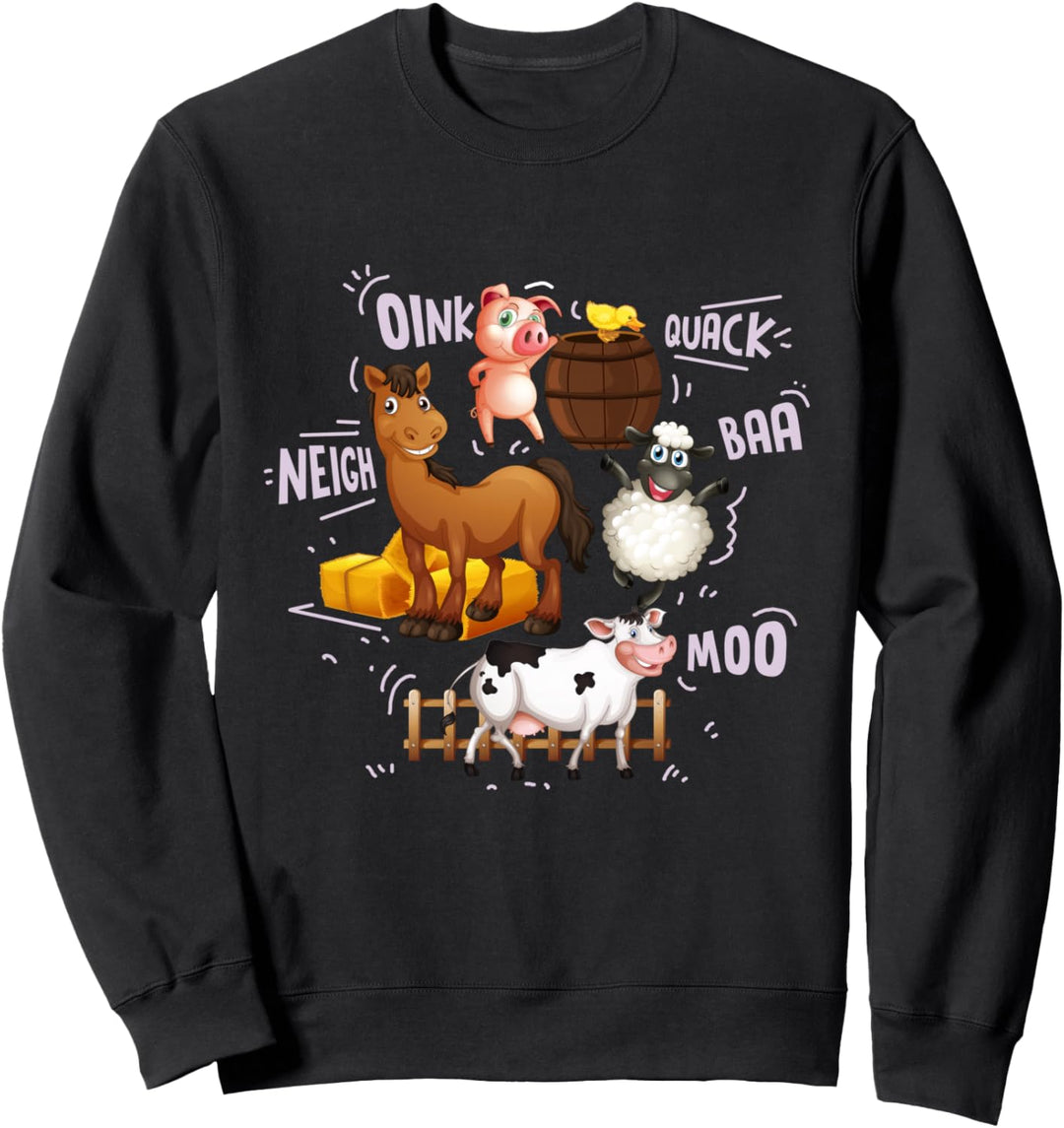 Nette Nutztiere mit Geräuschen Sweatshirt