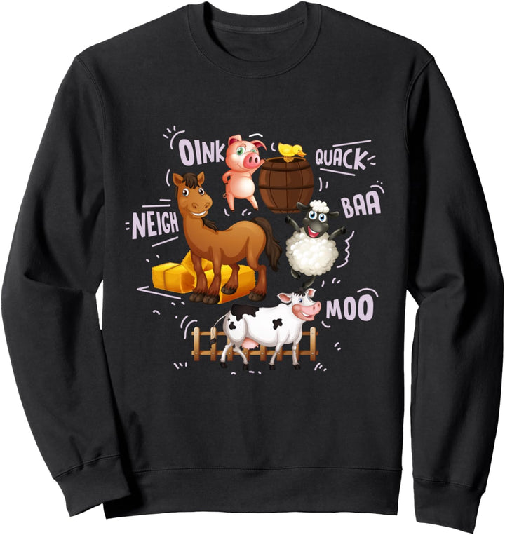 Nette Nutztiere mit Geräuschen Sweatshirt