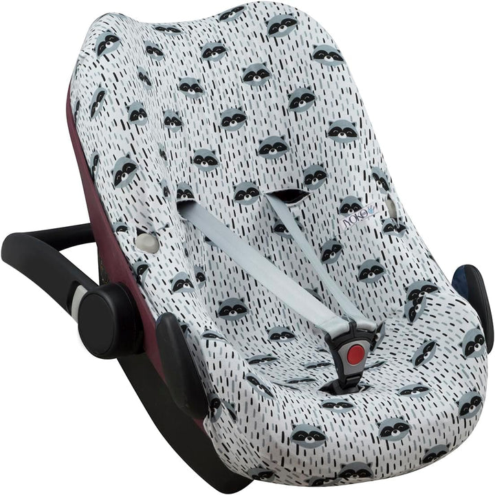JYOKO Kids Baumwollbezug für Autositz kompatibel mit Pebble Maxi Cosi, Bebe Confort (Raccoon), Racco