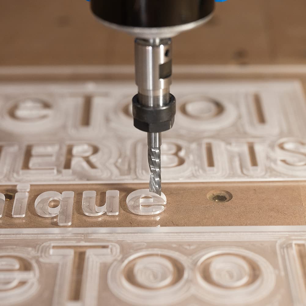 SpeTool 2 Stück Alu Fräser 8mm Schaft Einschneider VHM Fräser 32mm Schnittlänge Hartmetall Schaftfrä