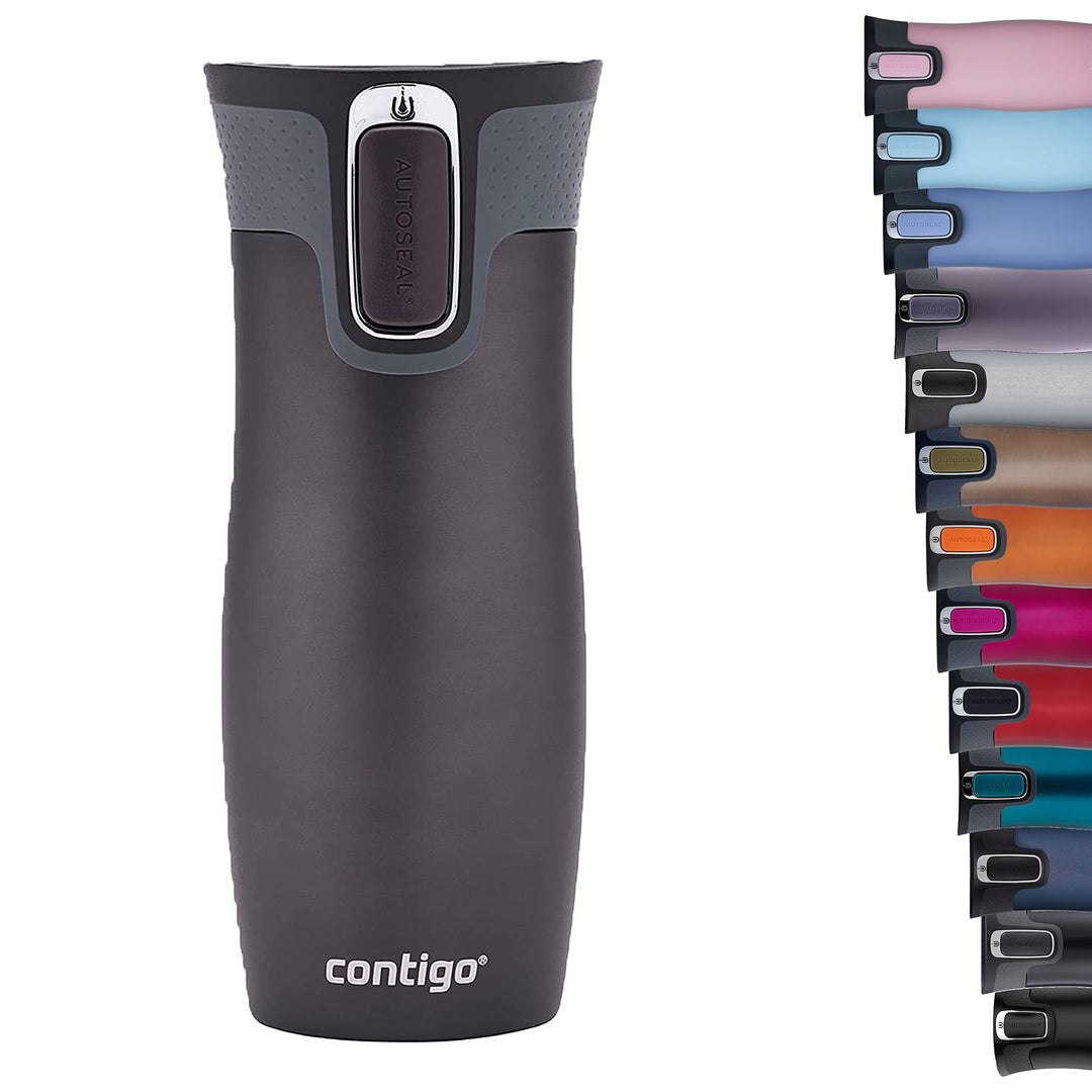 Contigo West Loop Autoseal Thermobecher, Edelstahl Isolierbecher, Kaffeebecher To Go, BPA frei, ausl