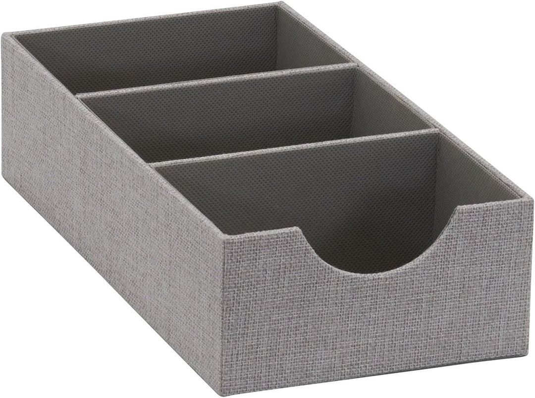 Household Essentials Deep 3 Section Drawer Organizer Box for Storage | 12 in x 6.13 in x 3.13 in | G
