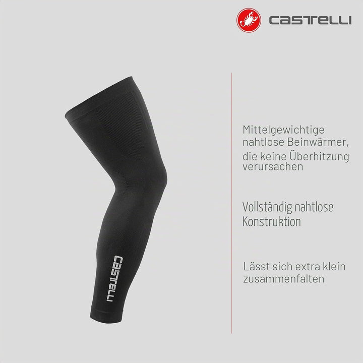 CASTELLI Unisex Pro Seamless Leg Warmer Leg Warmers L-XL Schwarz-Weiss, L-XL Schwarz-Weiss