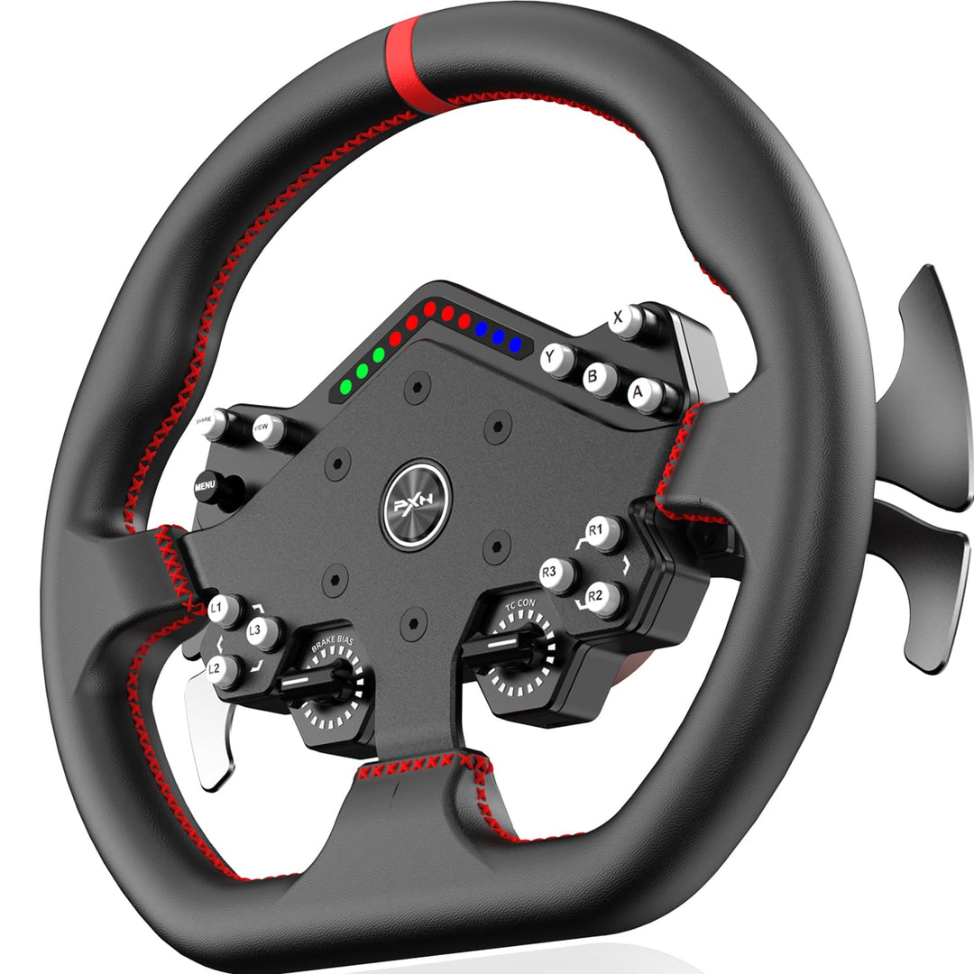 PXN W DS R2 Gaming Lenkrad – Kompatibel mit VD6/VD10 Direct-Drive-Basen – Schnellverschluss, Alumini